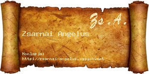 Zsarnai Angelus névjegykártya